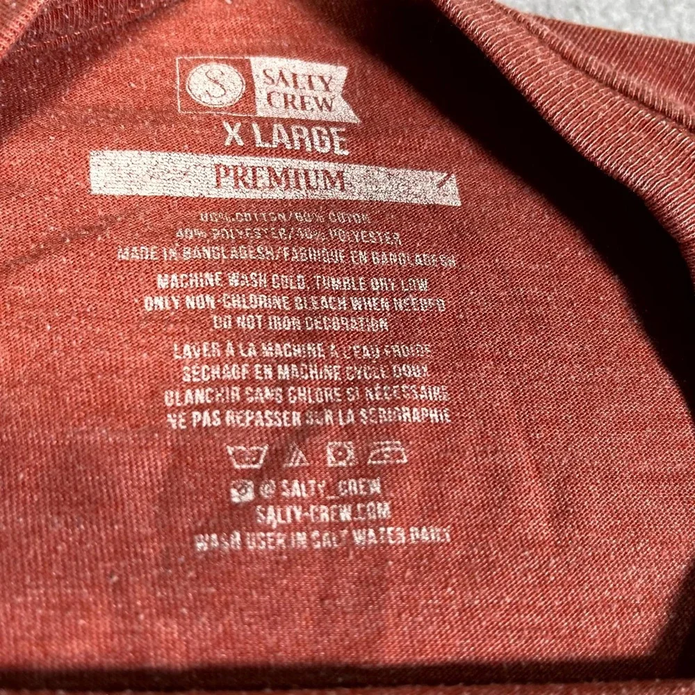 Salty Crew‎ T Shirt Mens XL Red Cotton Thrill Seekers Graphic Crew Neck Casual